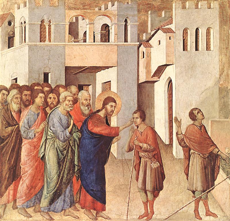 Duccio - Painting of Jesus Giving Sight to the Man Born Blind (John 9)