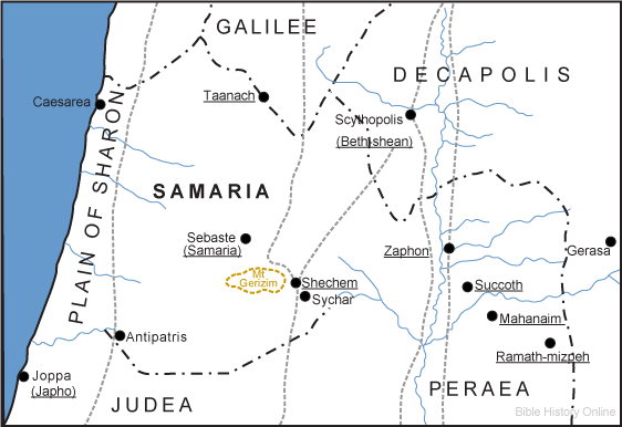 Map of Samaria